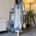 Royal Indigo & Ivory Heavy Embroidered Luxury 3-Piece Suit